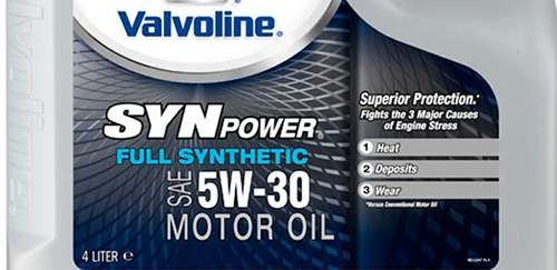 маркировка на канистре valvoline synpower